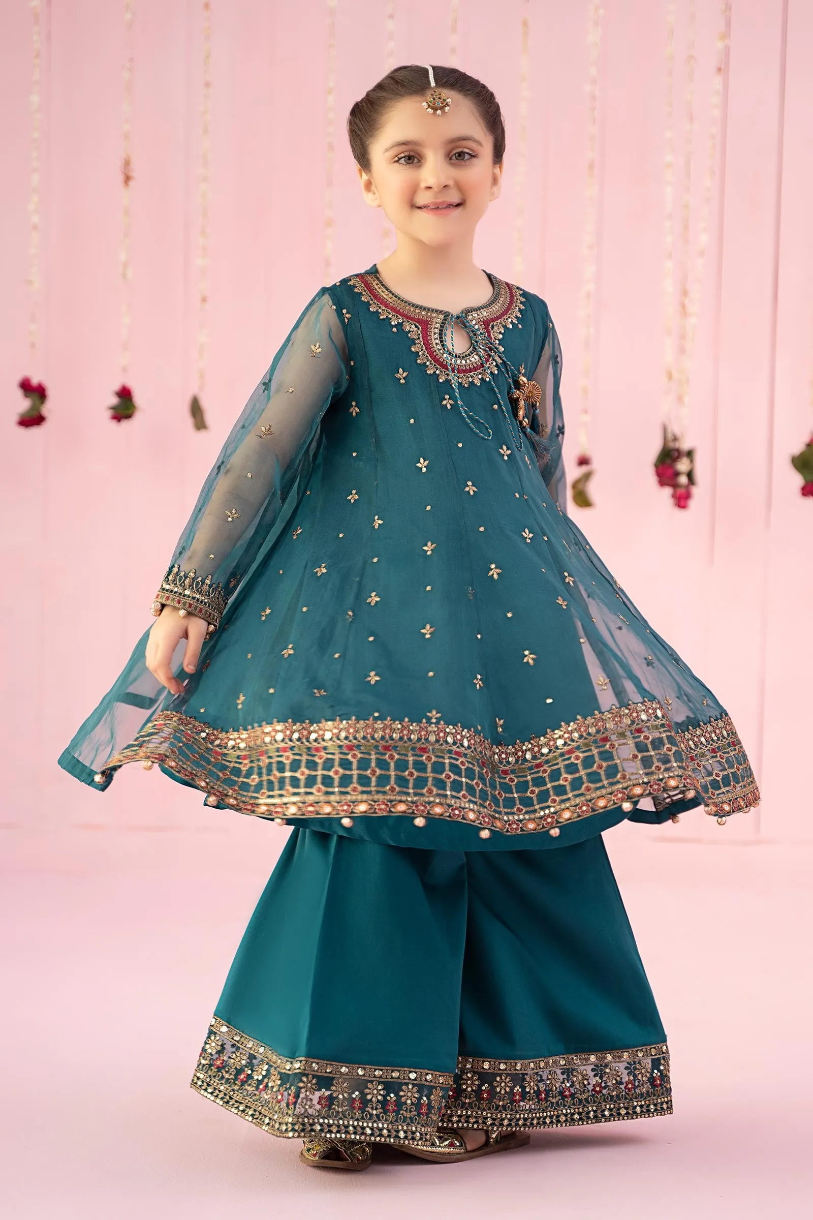 3 Piece Embroidered Organza Suit | MKS-EF24-16