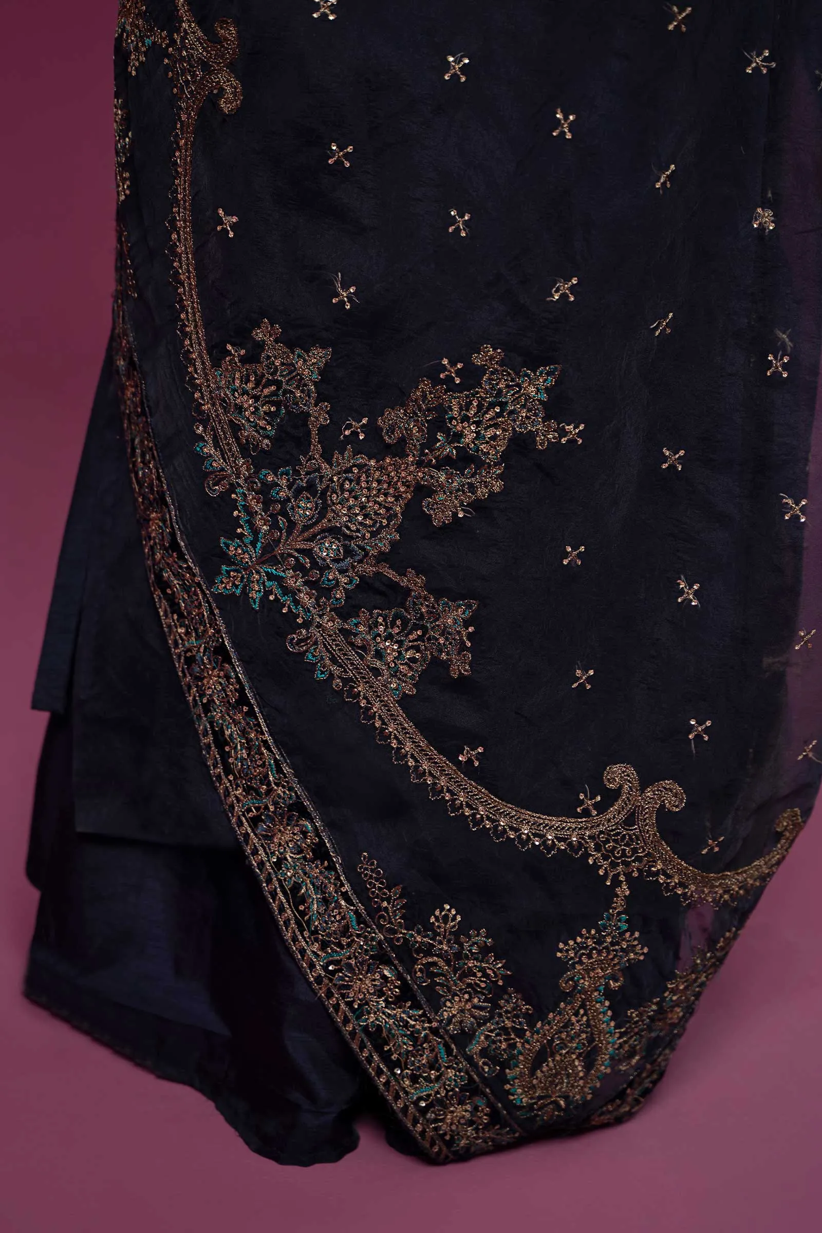 3 Piece Embroidered Organza Suit | SF-EF24-45