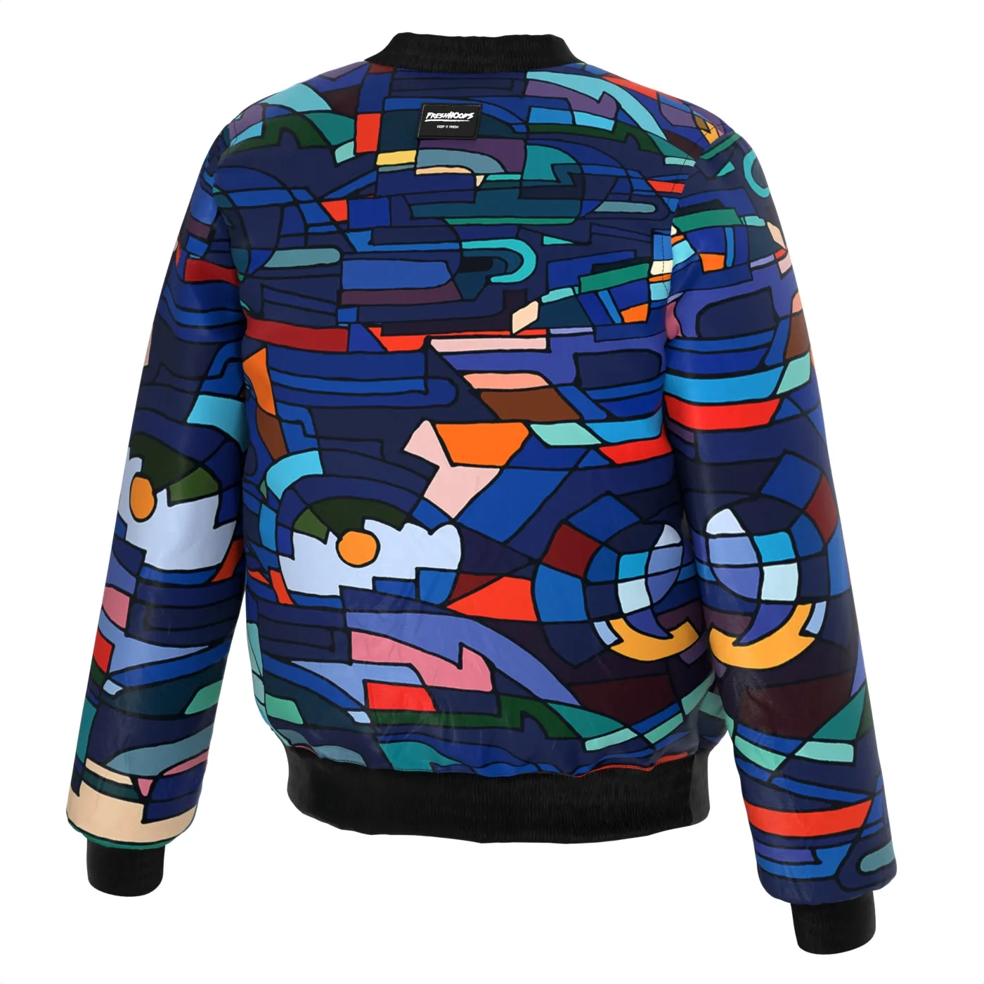 Abstract Mosaic Bomber Jacket