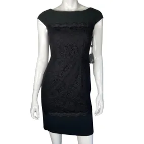 Adrianna Papell Black Lace Sheath Dress