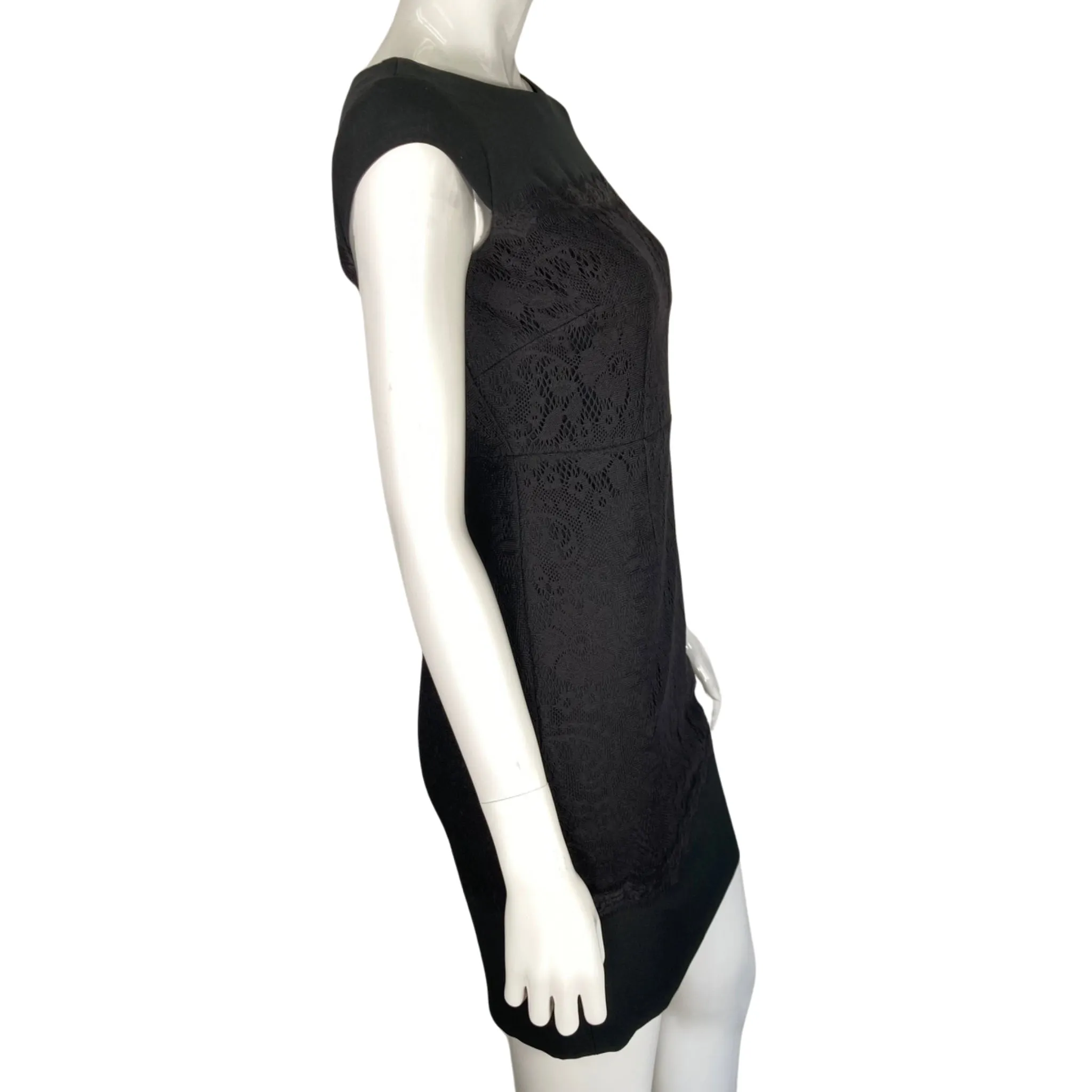 Adrianna Papell Black Lace Sheath Dress