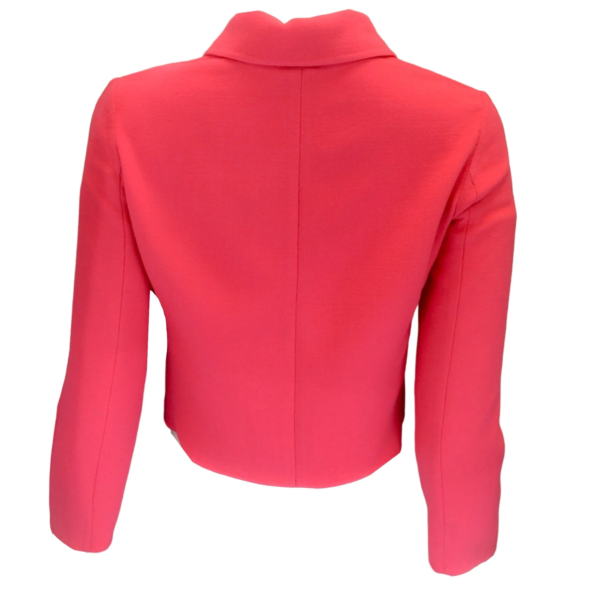 Agnona Raspberry Cropped Button-front Wool Jacket