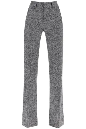 Alessandra Rich Pants With Herringbone Motif