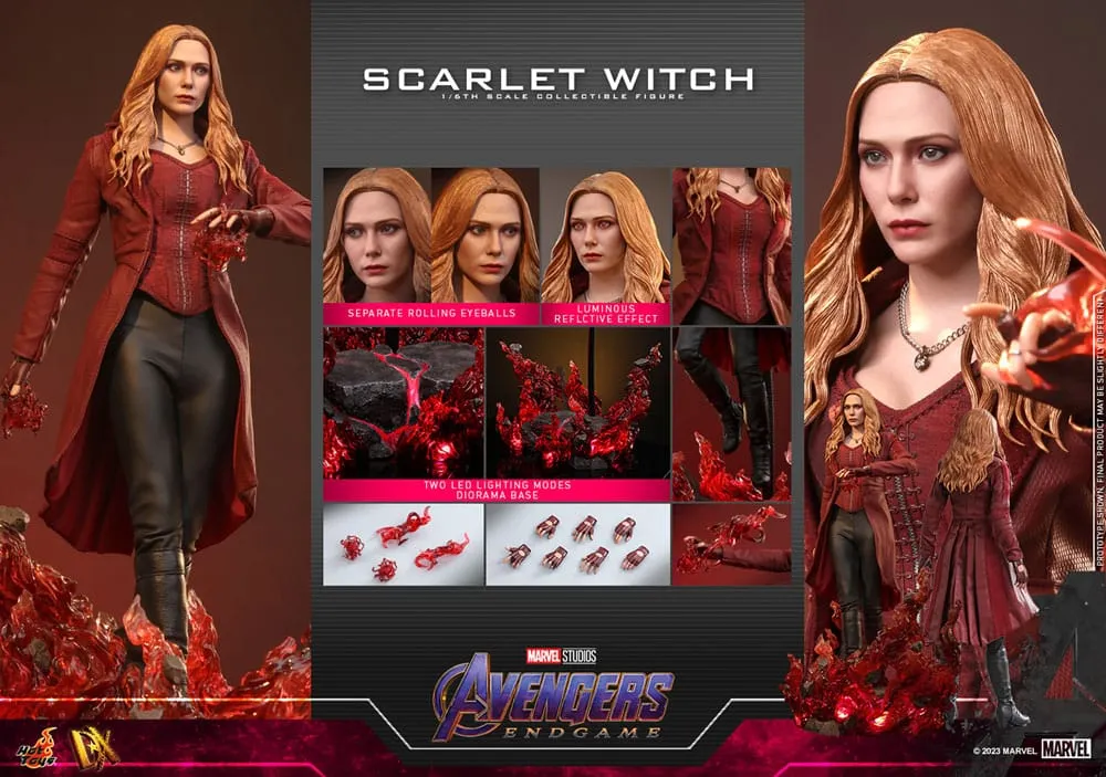 avengers: endgame dx action figure 1/6 scarlet witch 28 cm  figurines  marvel  figure