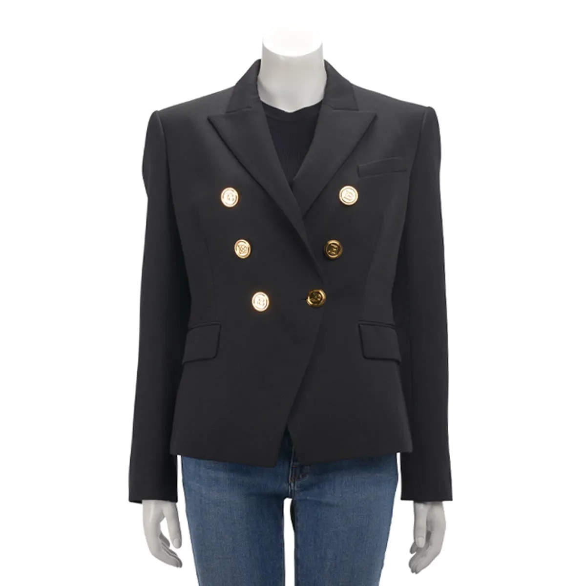 Balmain Black Wool D.B. Blazer Jacket FR 42