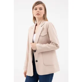 Beige Blazer Jacket