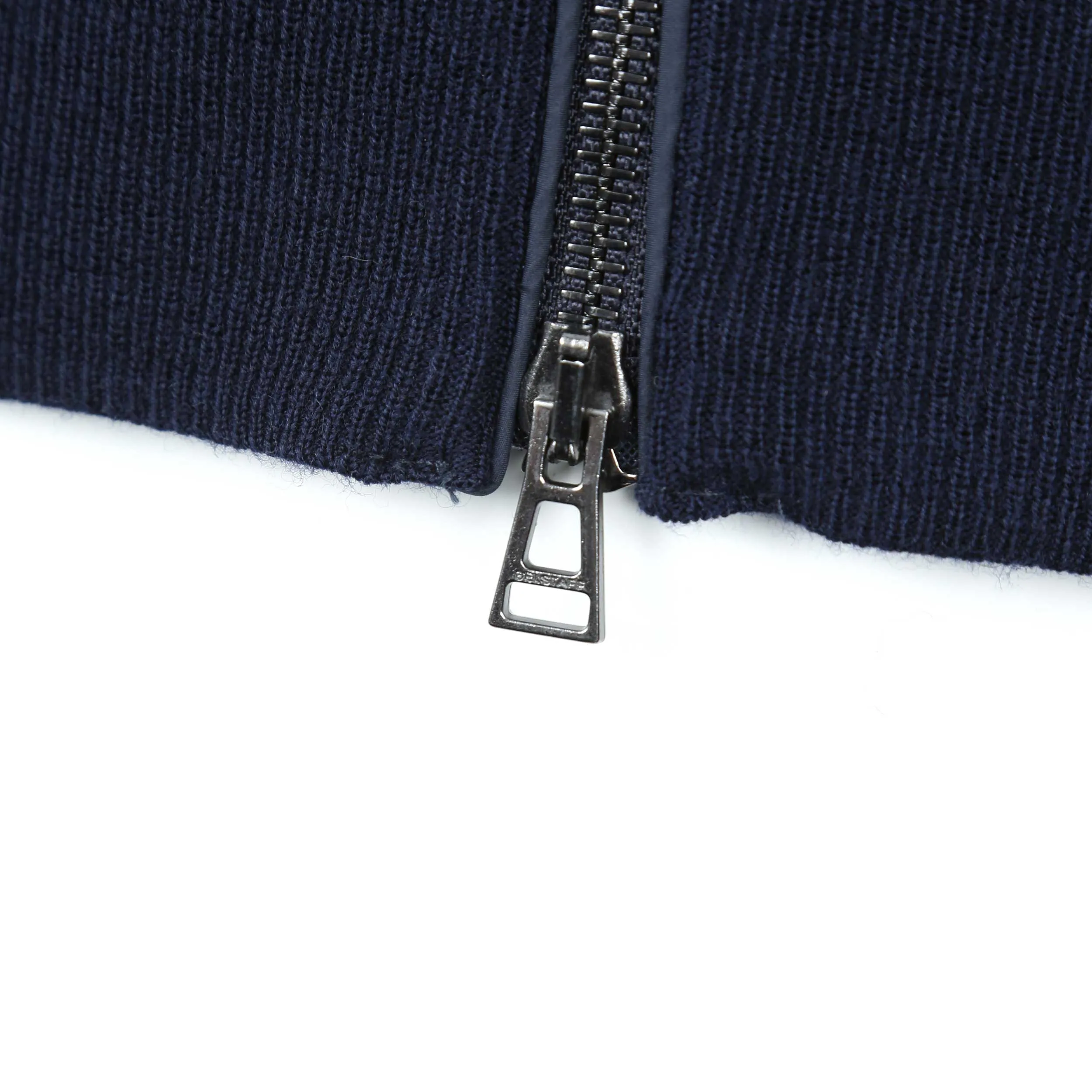 Belstaff Kelbrook Zip Cardigan Knitwear in Washed Navy