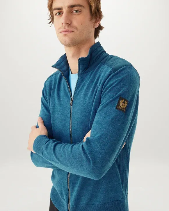 Belstaff Kelby Zip Cardigan in Legion Blue