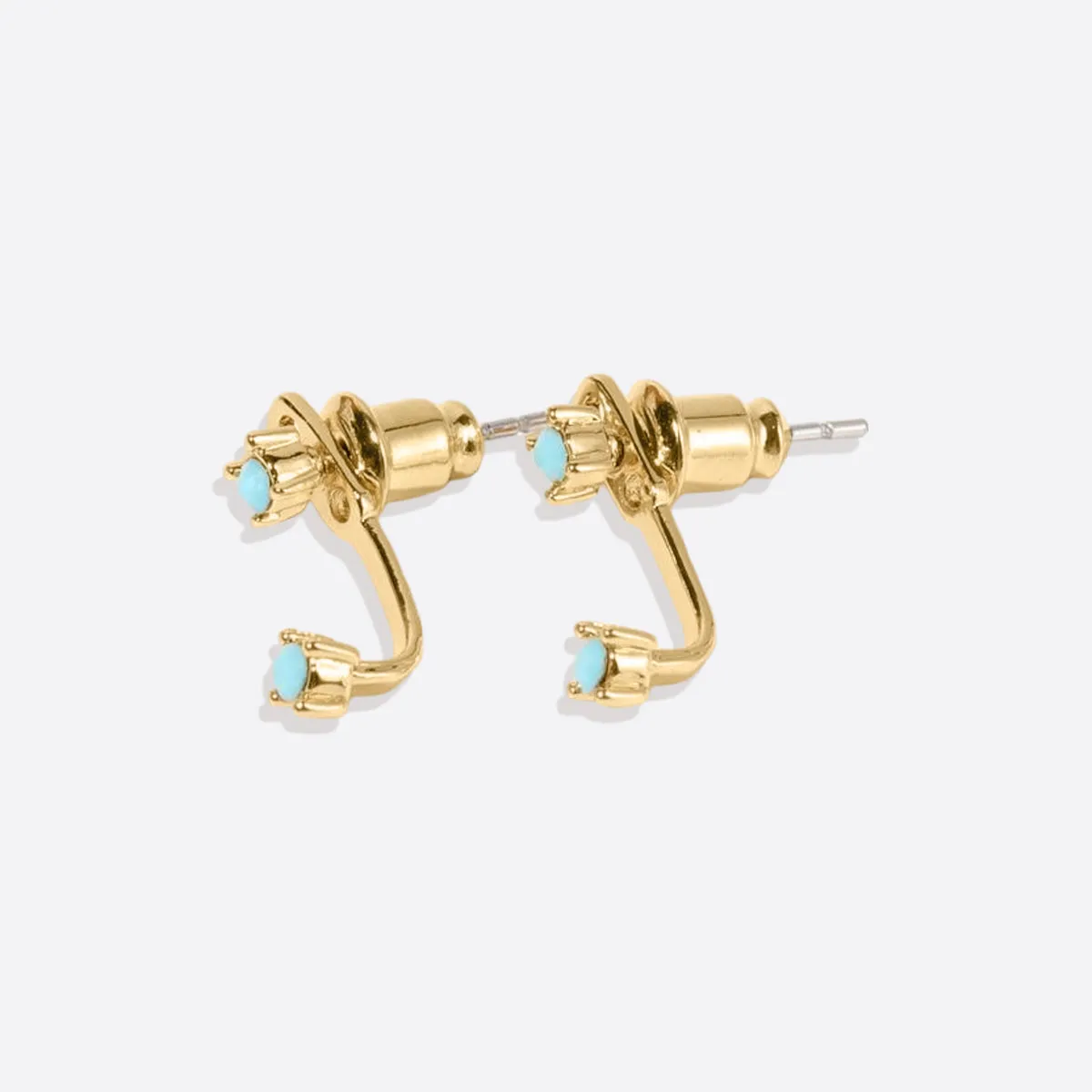 Birthstone Drop Ear Jacket Earrings