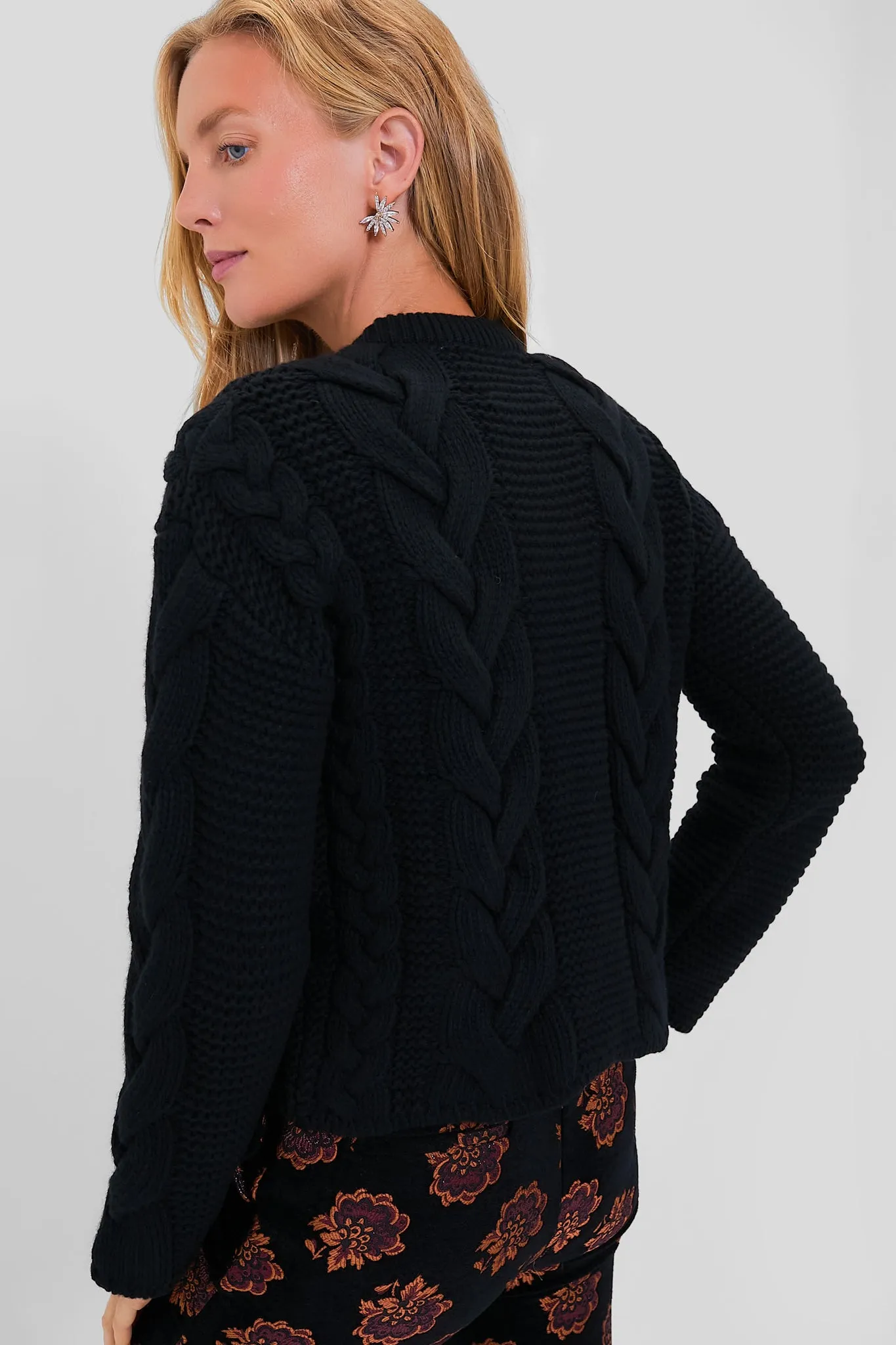 Black Portrait Cardigan