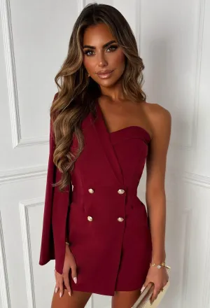 Bossin Forever Burgundy Blazer Mini Dress