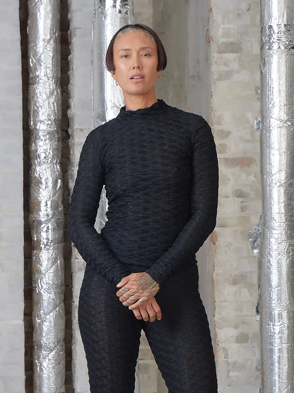 Bubble Wrap Turtleneck - Black