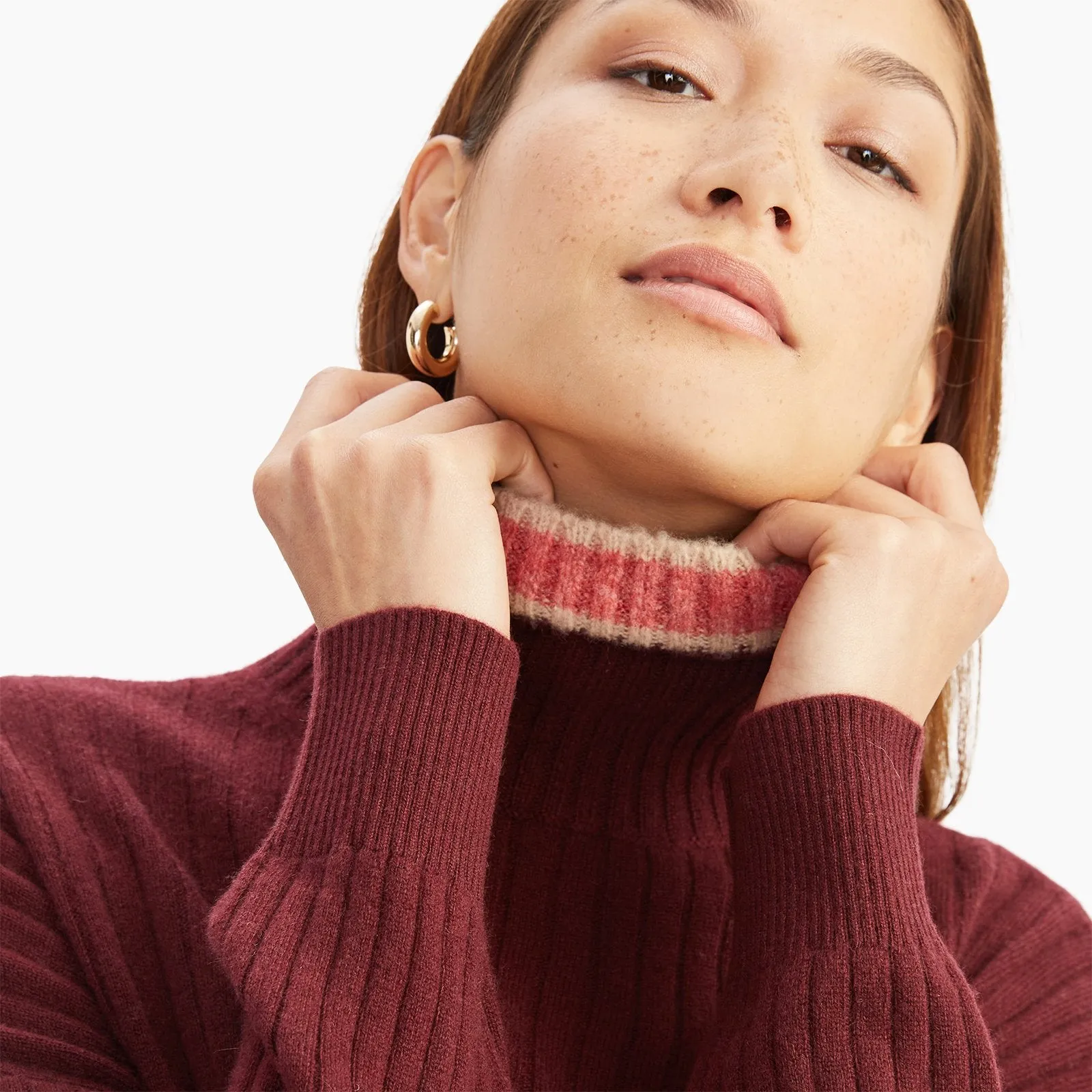 Cashmere Varsity Turtleneck