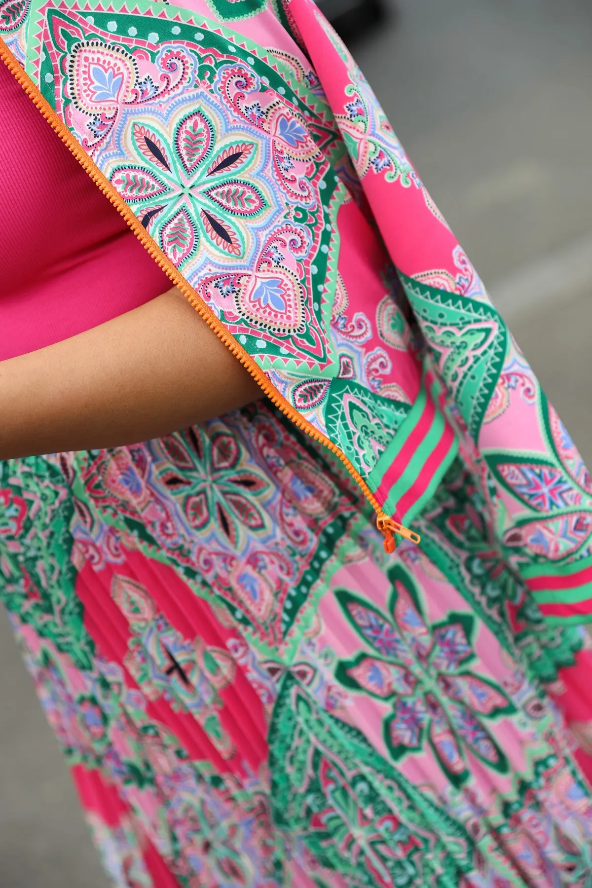 Celine Jacket - Hot Pink Print