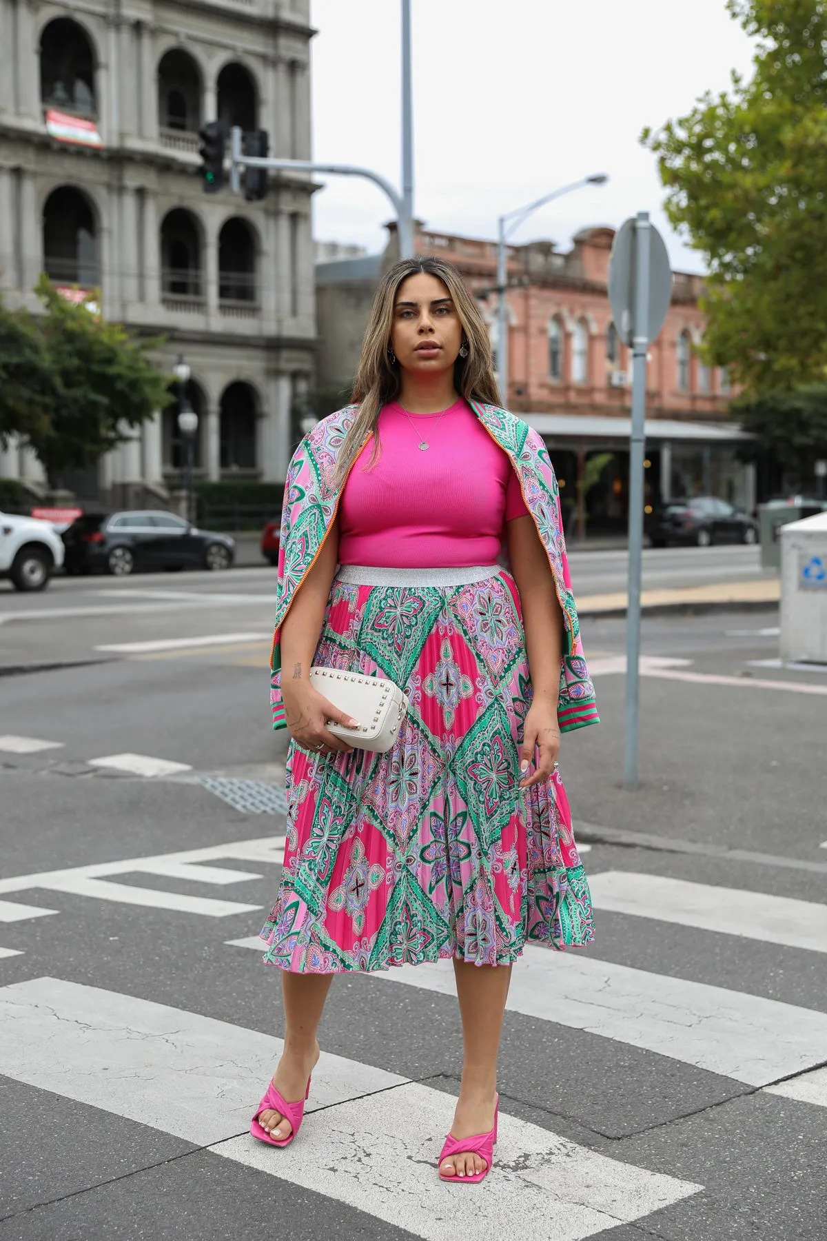 Celine Jacket - Hot Pink Print