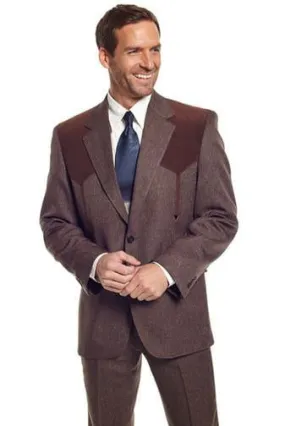 Circle S Mens Heather Chestnut Polyester Boise Sportcoat Jacket Blazer 44 S