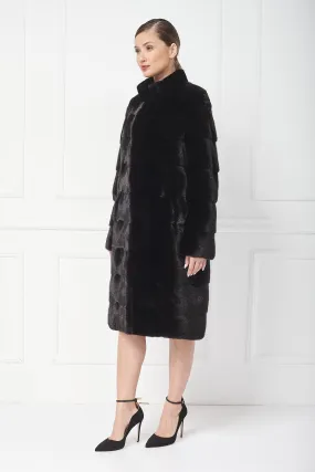 Classy midi mink coat