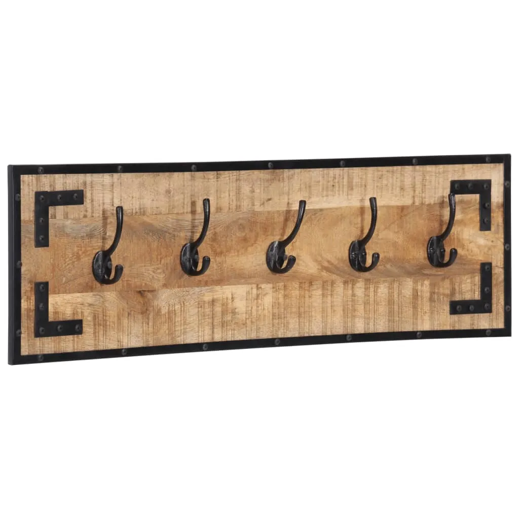 Coat Racks 2 pcs 80x8x25 cm Solid Rough Wood Mango