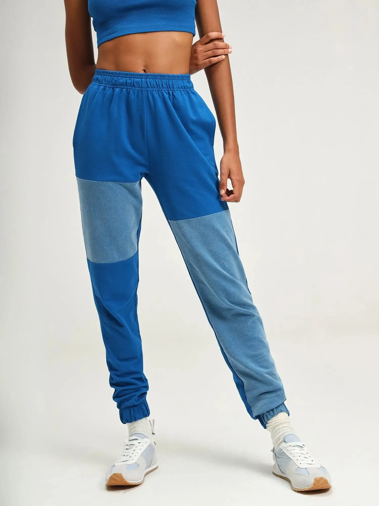 Dallas Blue Patchwork Jogger