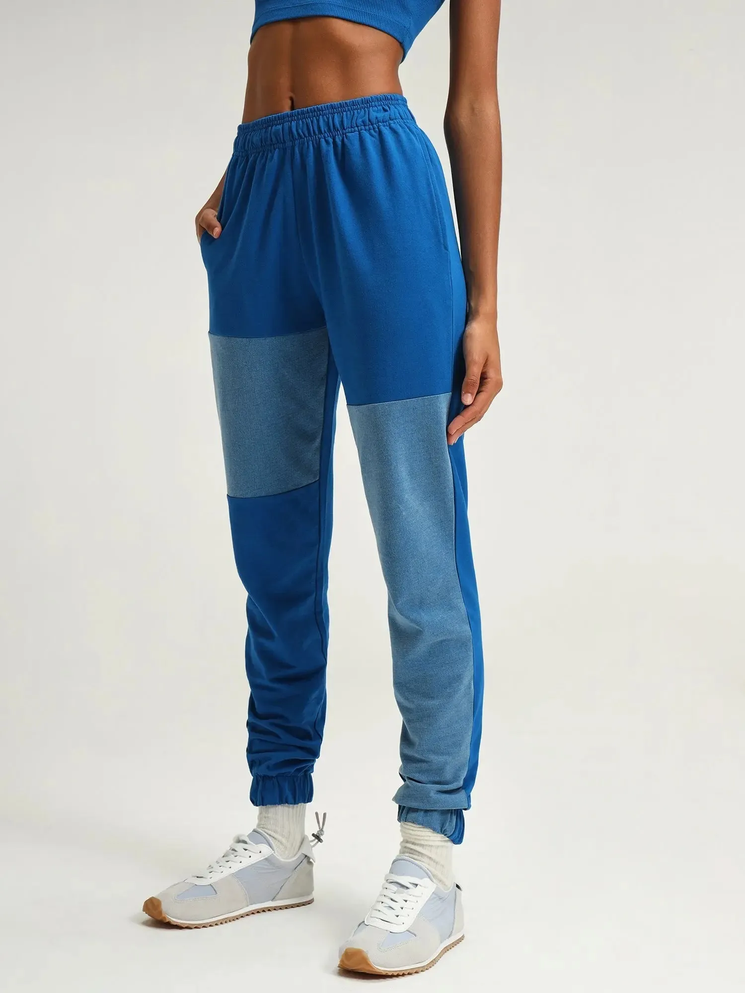 Dallas Blue Patchwork Jogger