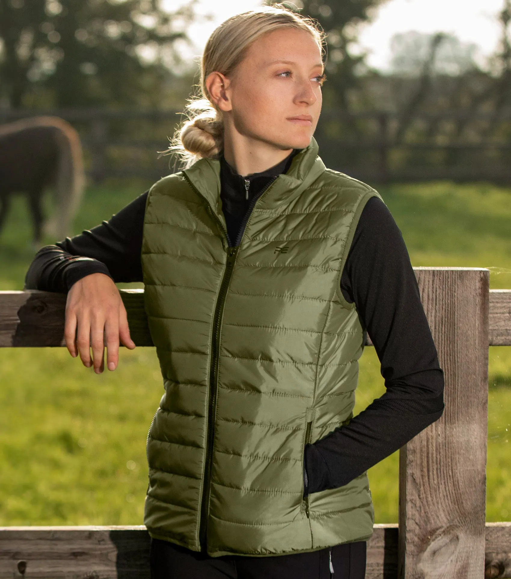 Dante Ladies Riding Gilet Olive