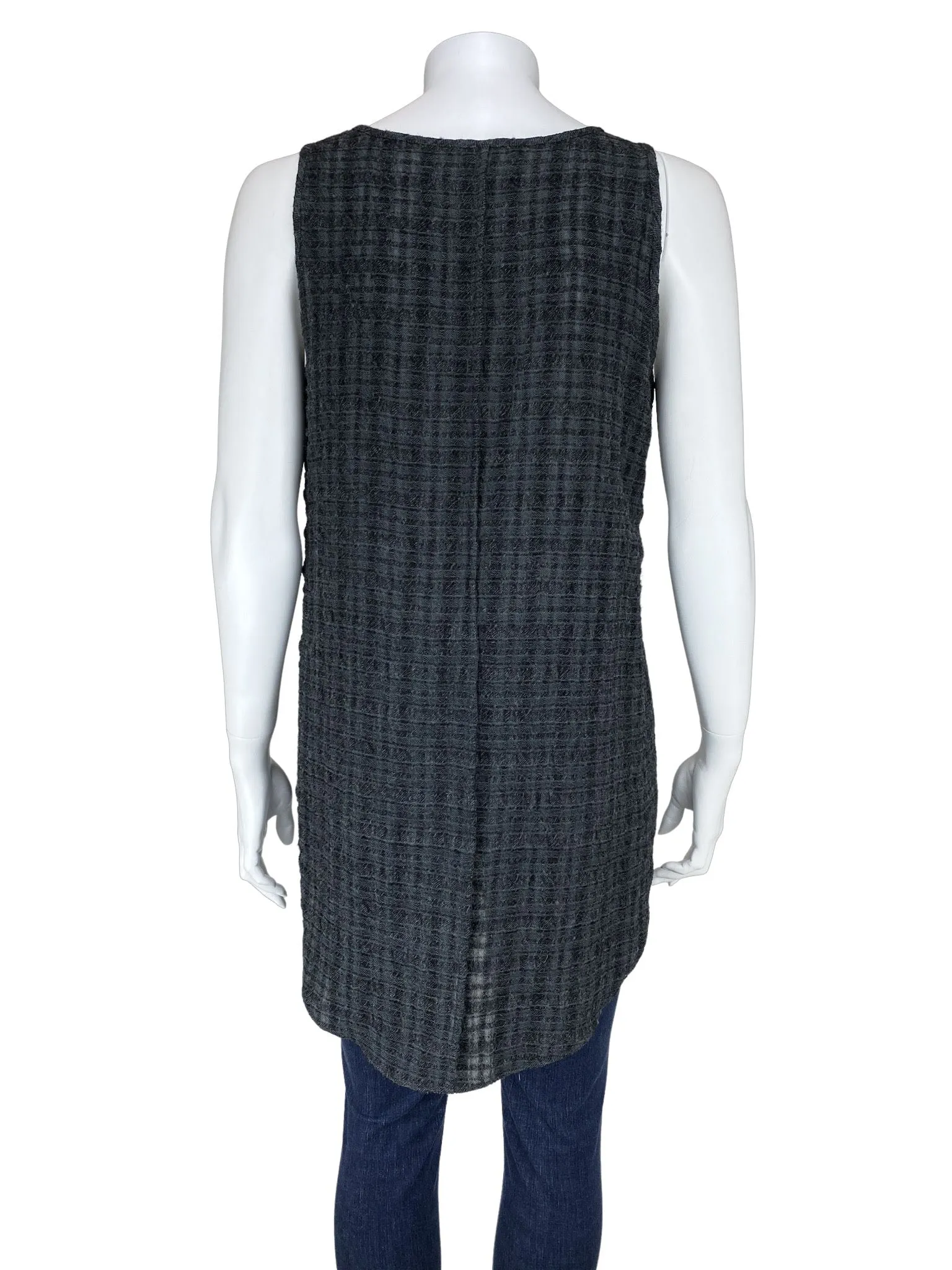 Derek Lam 10 Crosby, Women's Wool Tunic Vest, Charcoal, Size M