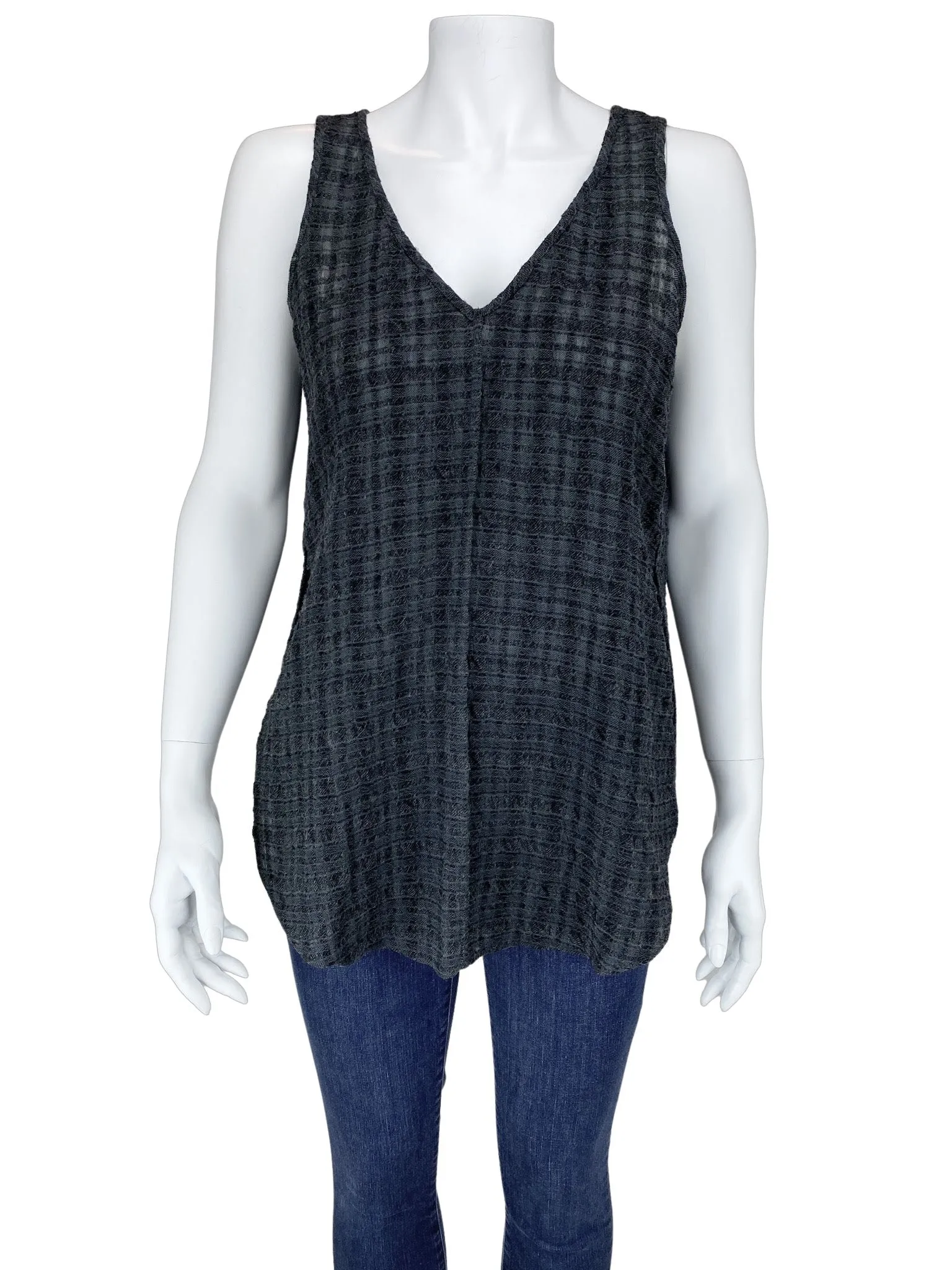 Derek Lam 10 Crosby, Women's Wool Tunic Vest, Charcoal, Size M