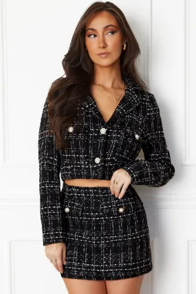 Dionne Black Tweed Jacket