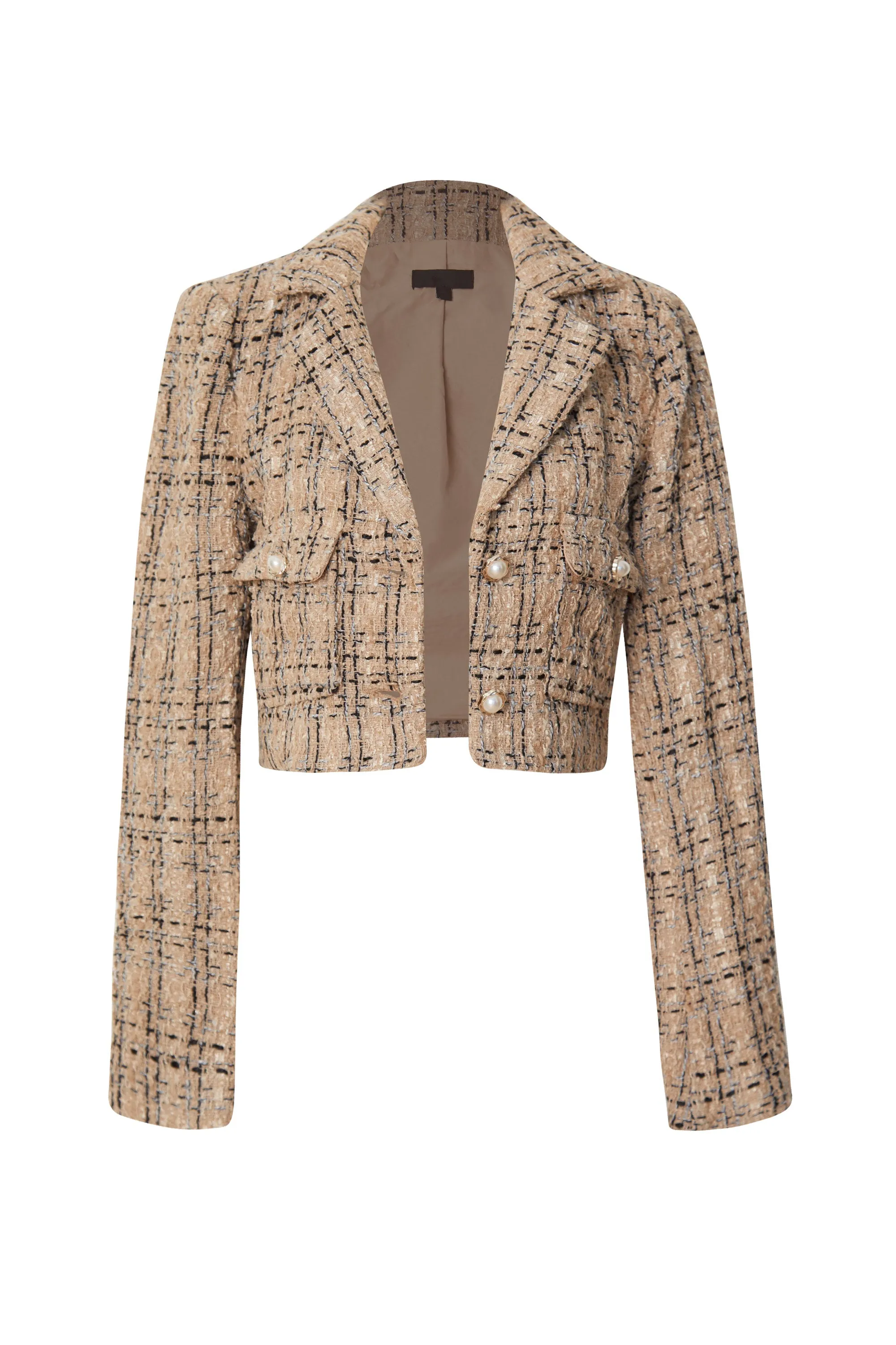 Dionne Khaki Tweed Jacket