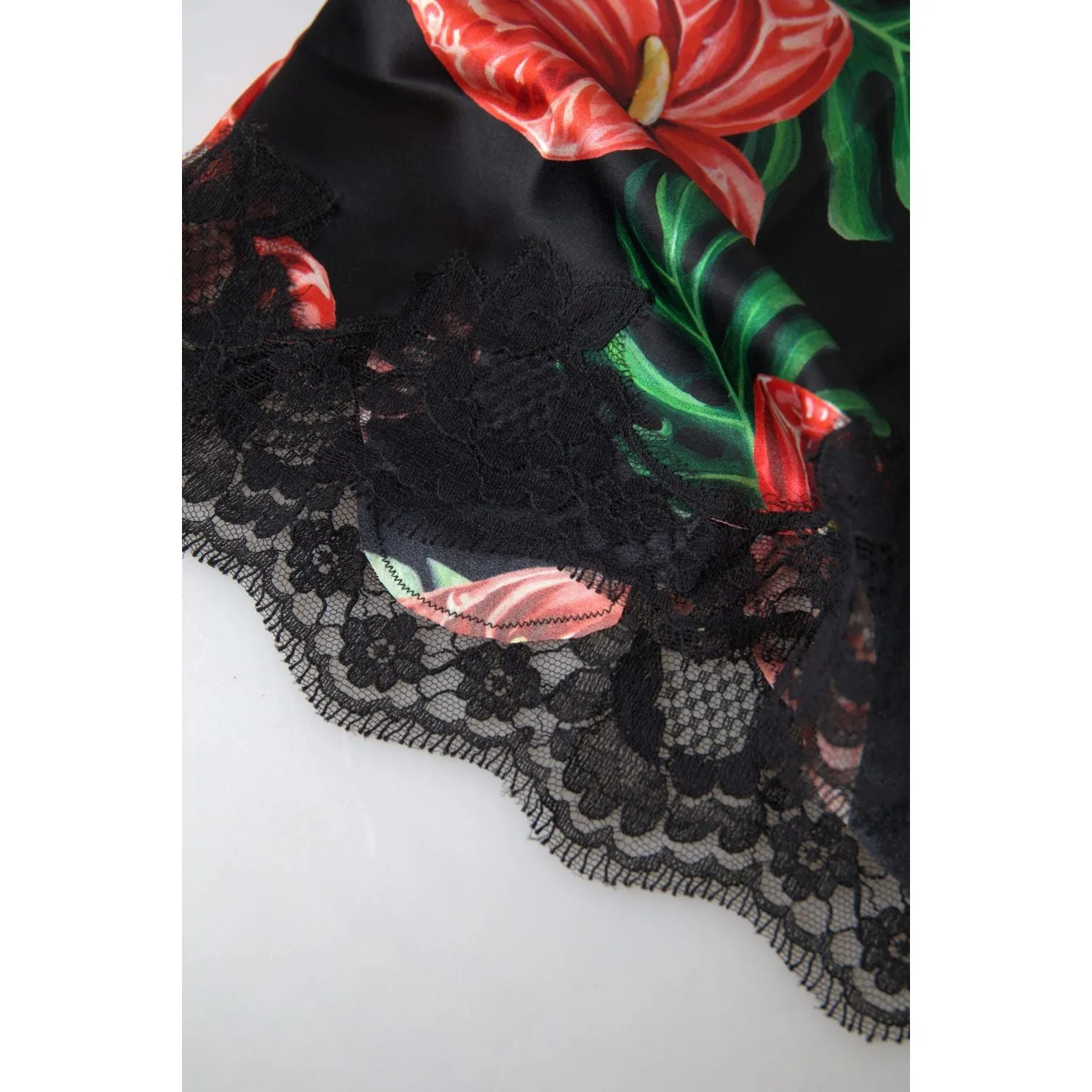 Dolce & Gabbana Anthurium Print Silk Camisole Top