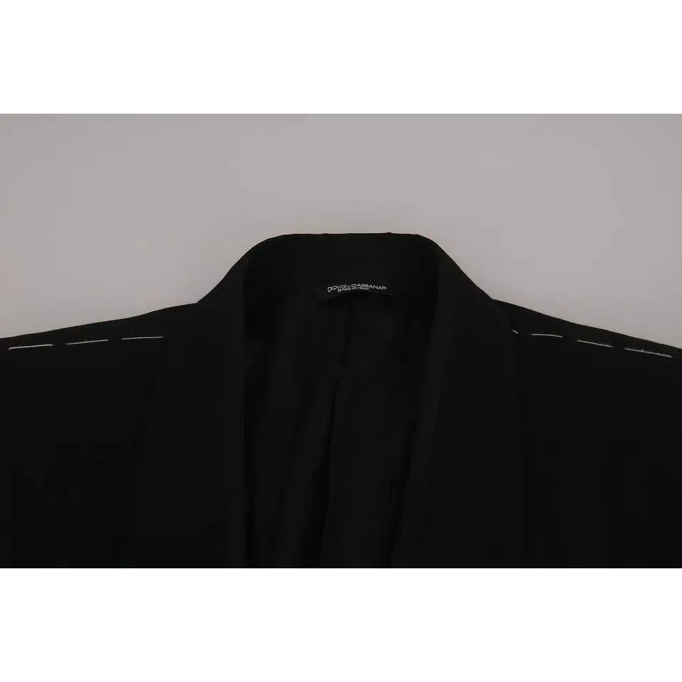 Dolce & Gabbana Black Single Breasted Formal Coat Blazer