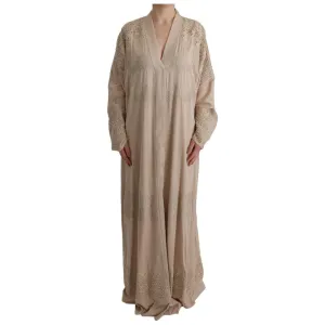 Dolce & Gabbana Elegant Beige Cape Kaftan Dress