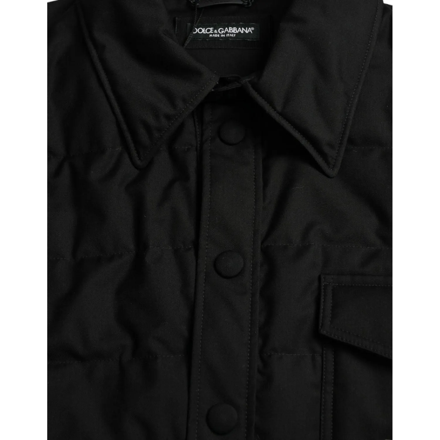 Dolce & Gabbana Elegant Black Padded Parka Jacket