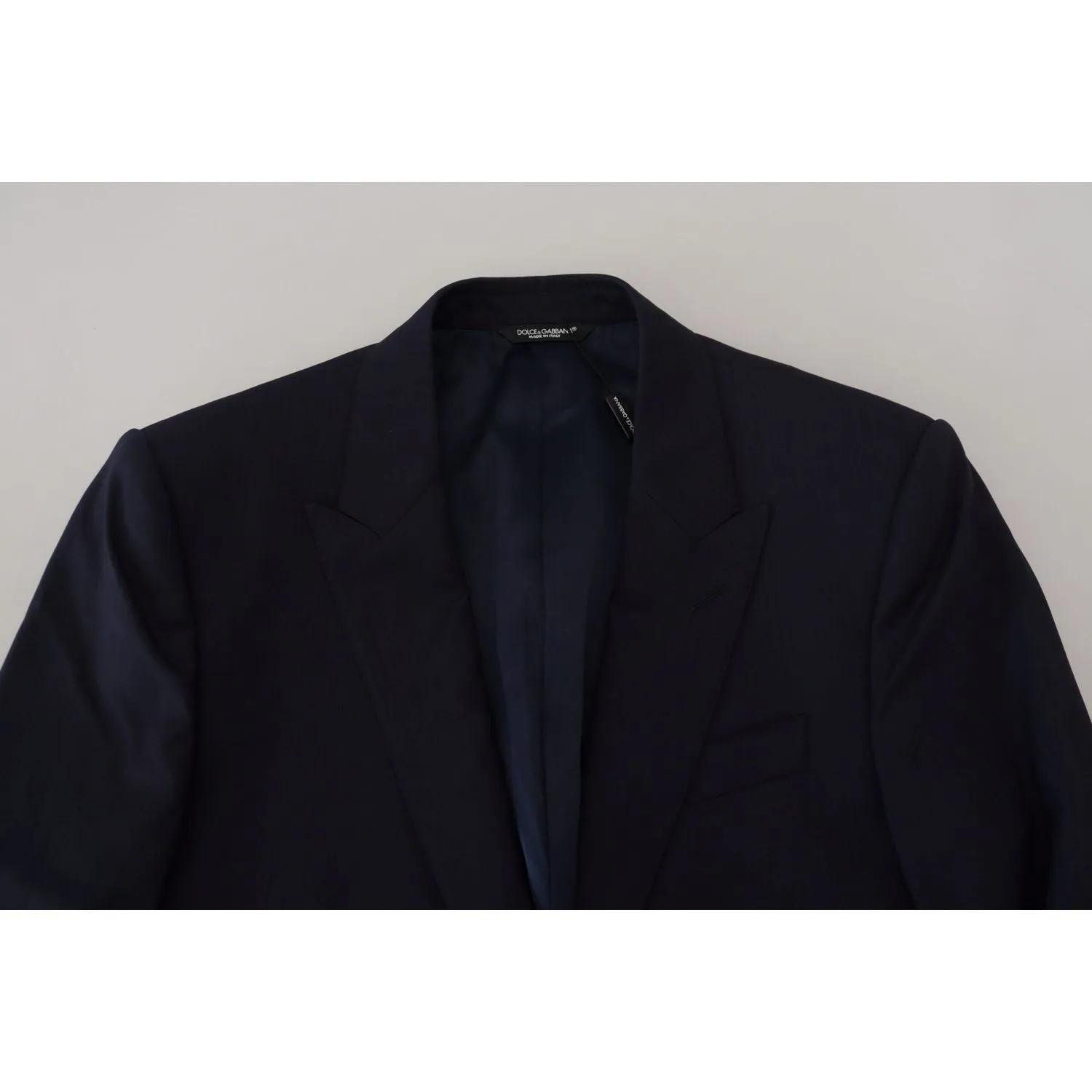 Dolce & Gabbana Elegant Blue Wool Silk Blazer Jacket