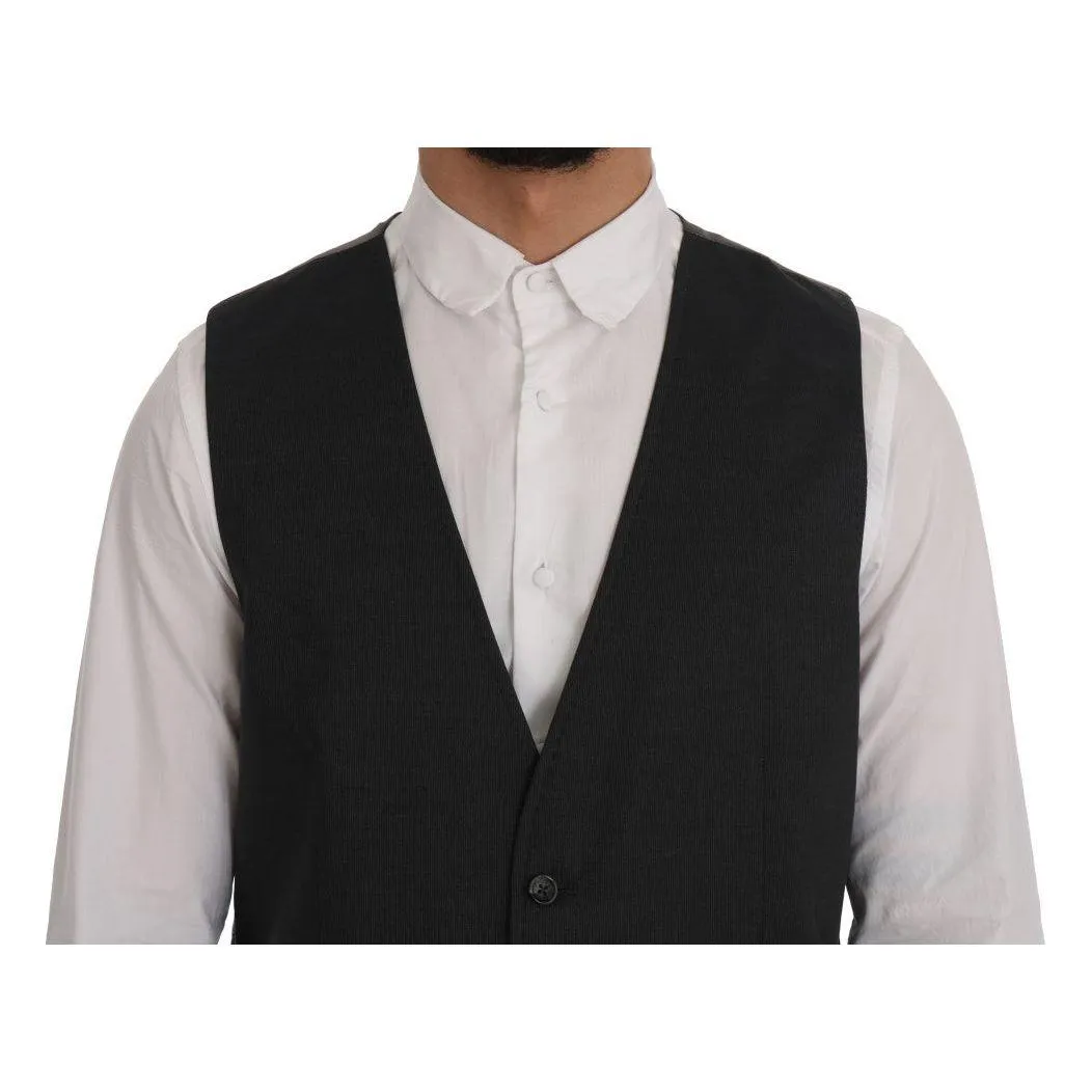 Dolce & Gabbana Elegant Gray Waistcoat Vest