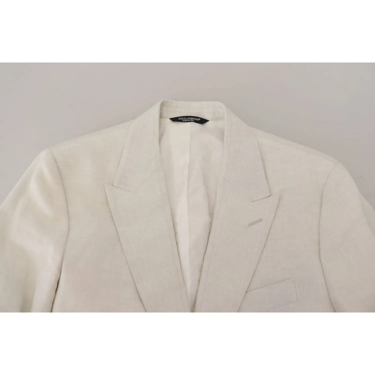 Dolce & Gabbana Elegant White Sicilia Single Breasted Blazer