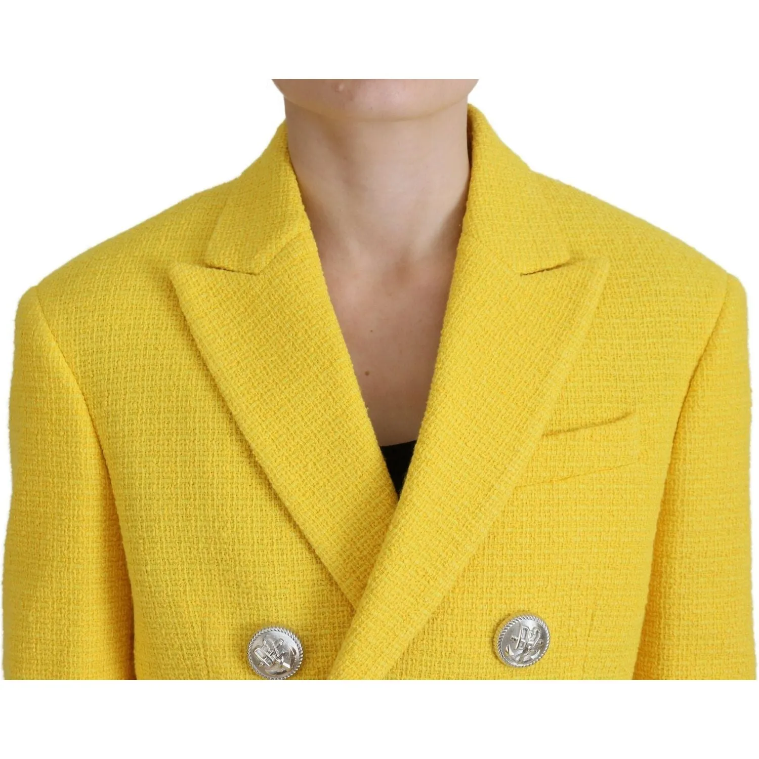 Dsquared² Yellow Double Breasted Mini Suit Blazer Skirt Set