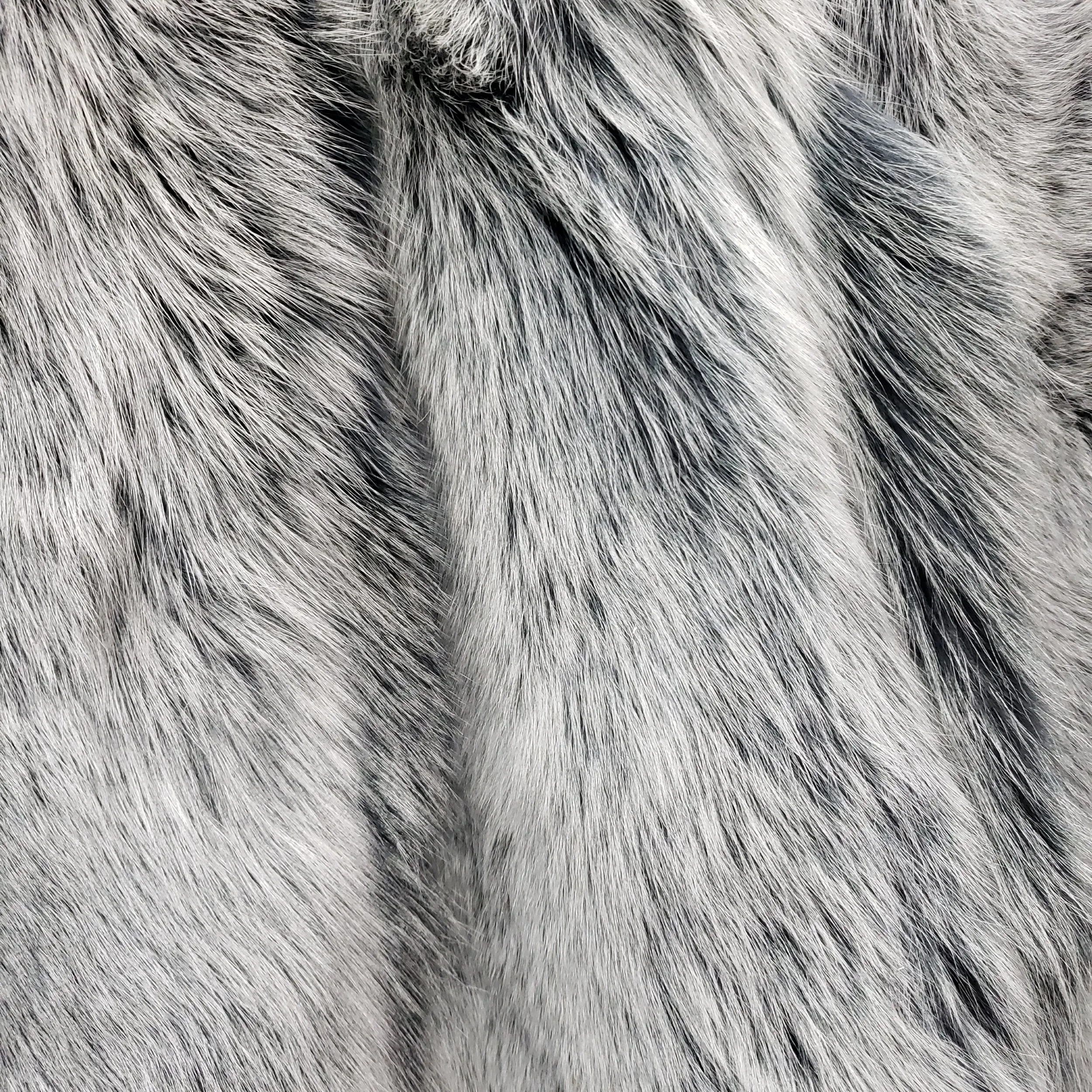 Dyed Shadow Fox Fur - Black Frost (European Dyes)