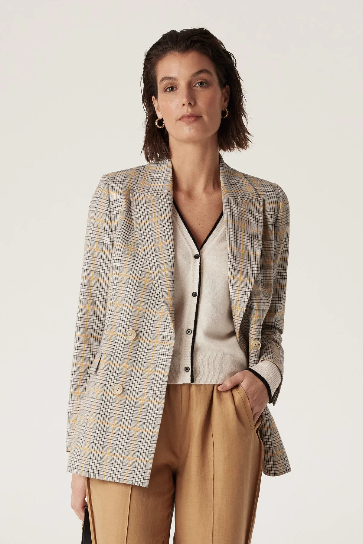 Elton Blazer - Yellow Check