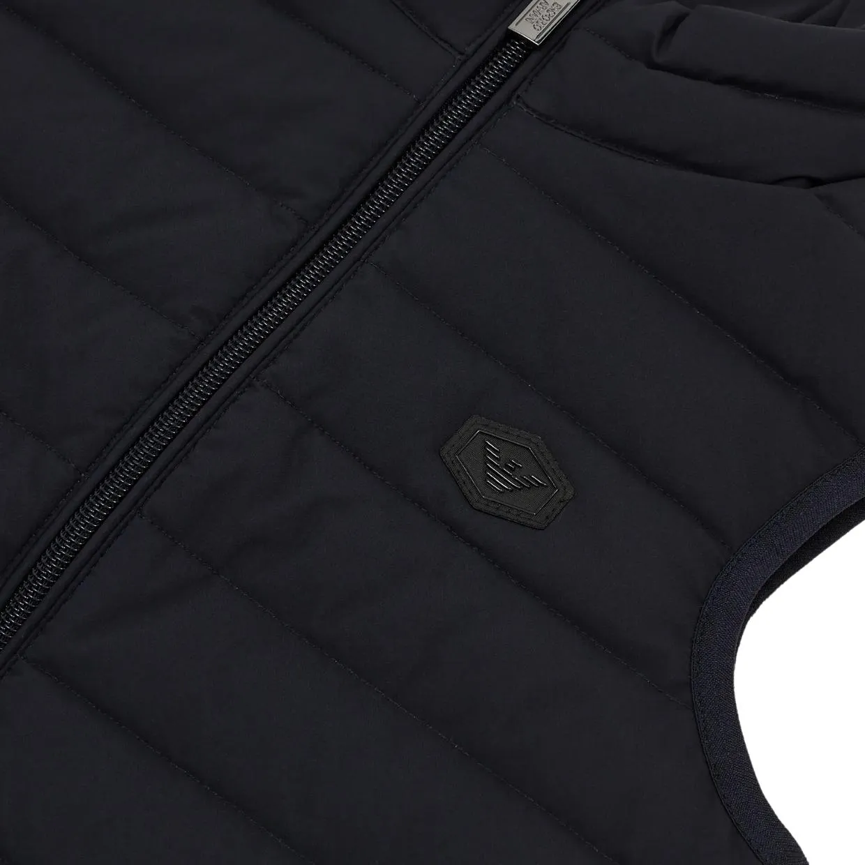 Emporio Armani Kids Dark Navy Quilted Nylon Puffer Gilet