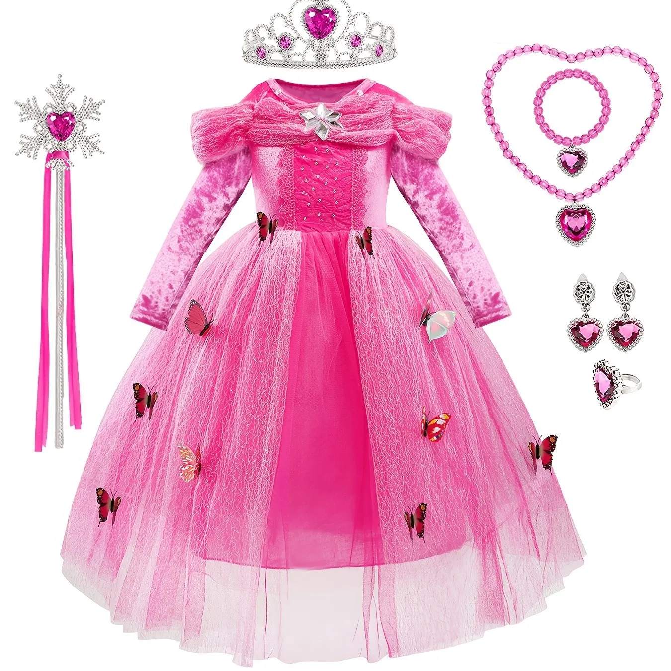 Enchanting Butterfly Princess Costume Set for Girls PartyPerfect Outfit