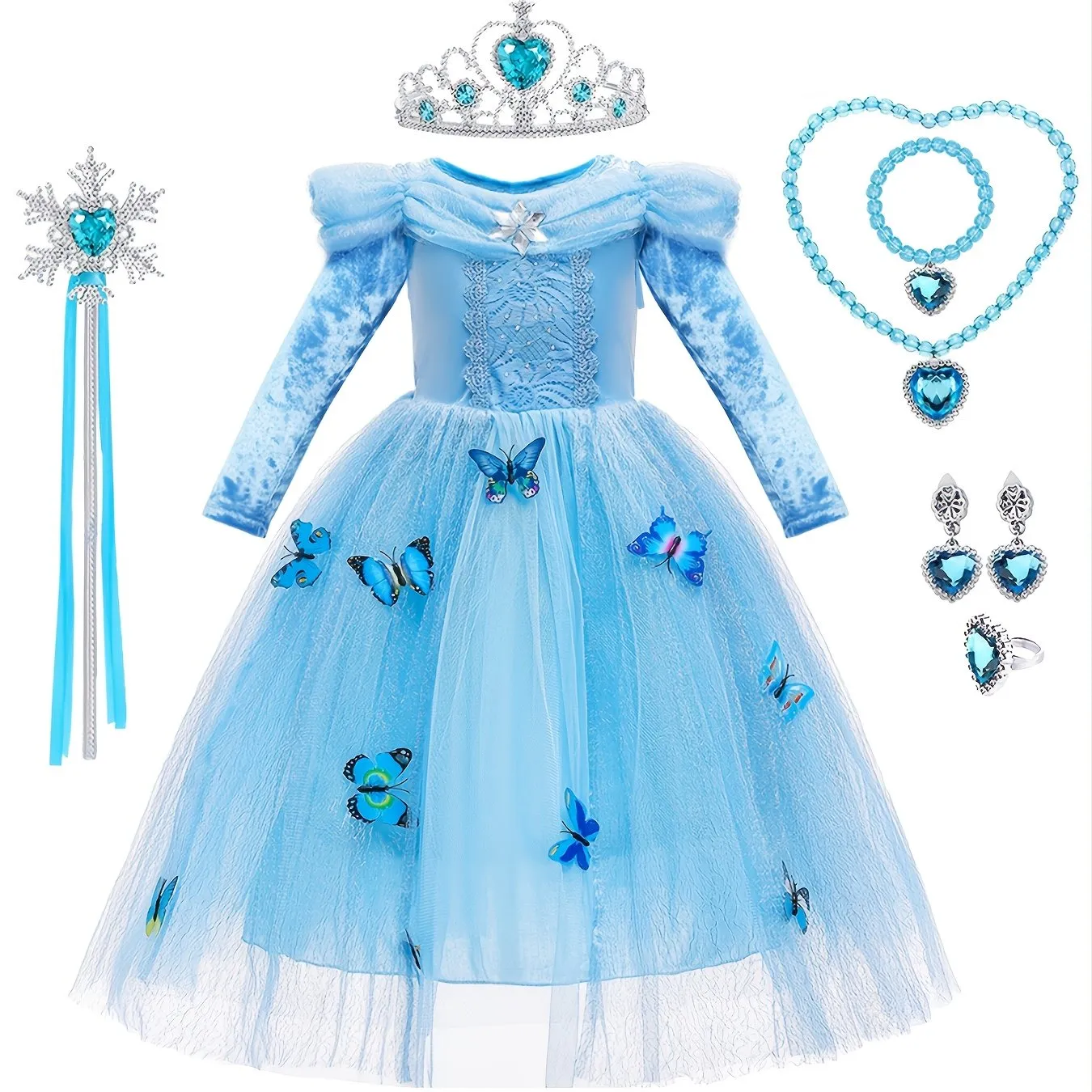 Enchanting Butterfly Princess Costume Set for Girls PartyPerfect Outfit