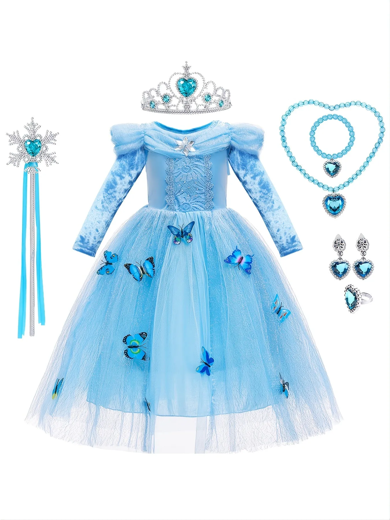 Enchanting Butterfly Princess Costume Set for Girls PartyPerfect Outfit