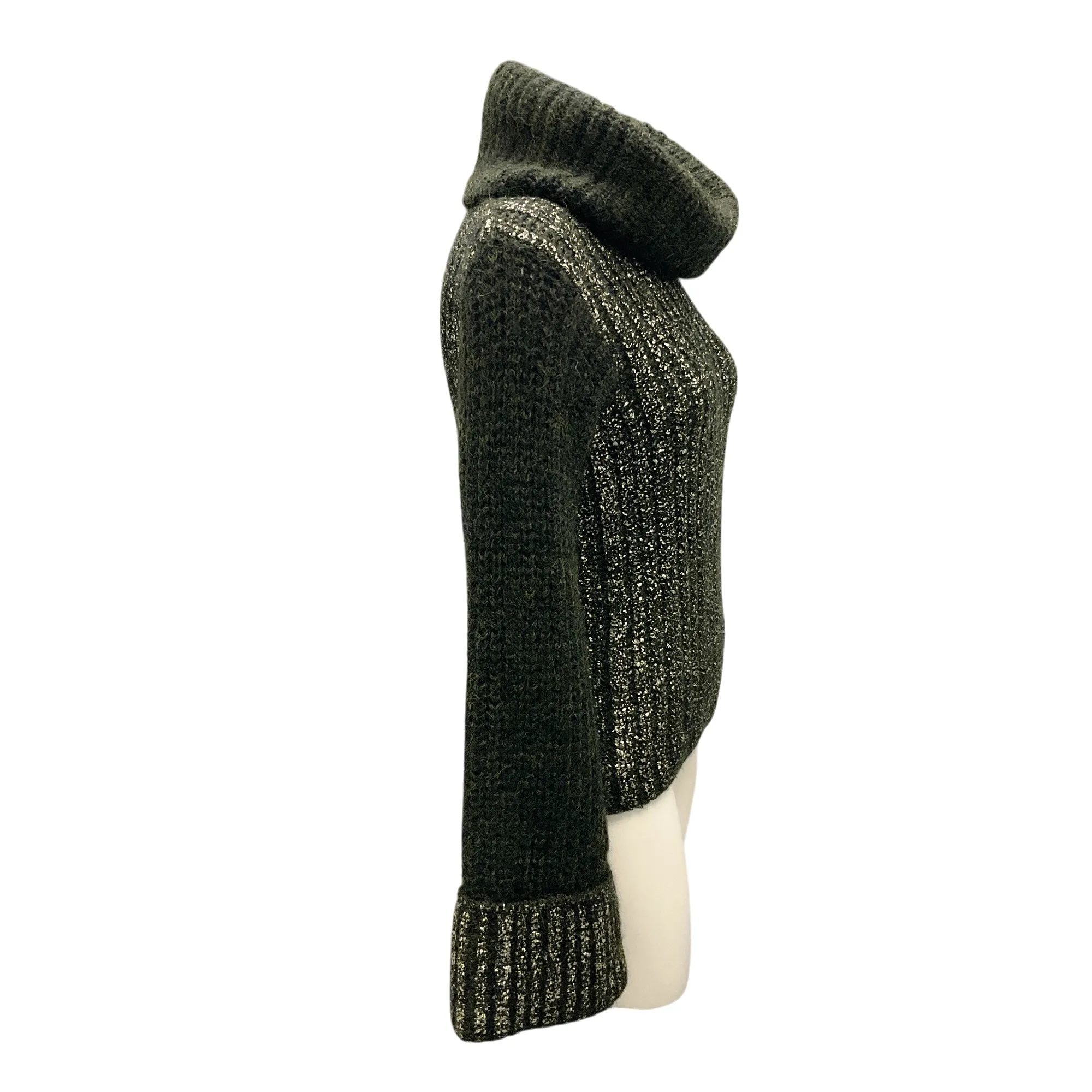 Escada Olive Green Mohair Knit Turtleneck Sweater