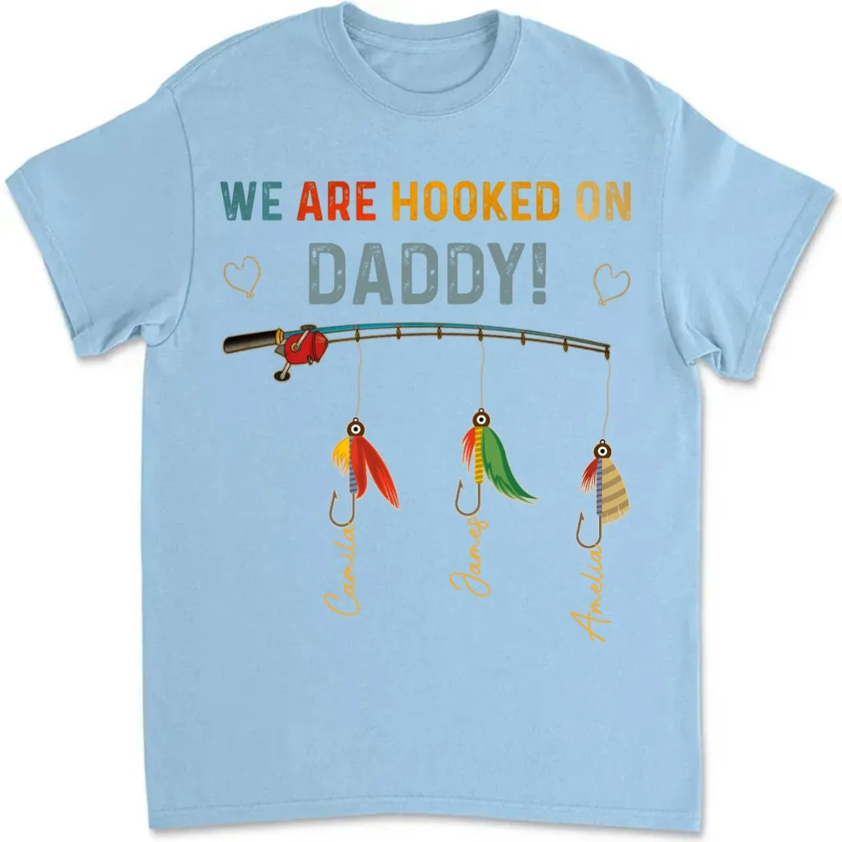 Family - Grandpa Fishing Lure - Personalized Unisex T-Shirt