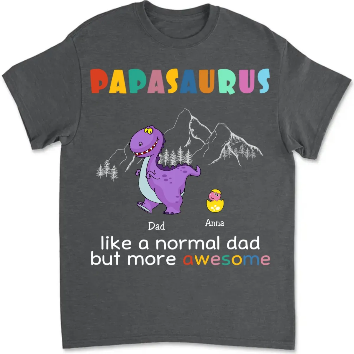 Family - Papasaurus - Personalized T-Shirt