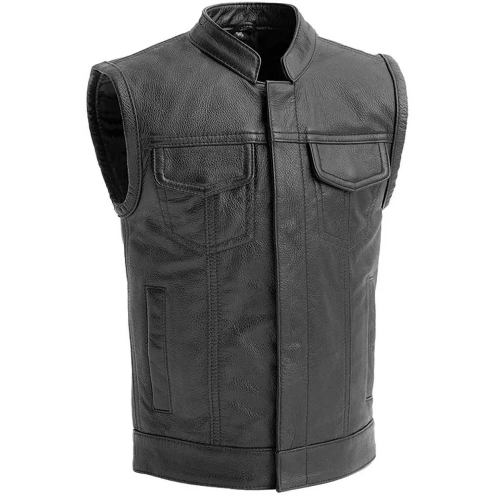 First Mfg Kids Bad Boy Leather Biker Vest