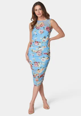 Floral Midi Mesh Dress