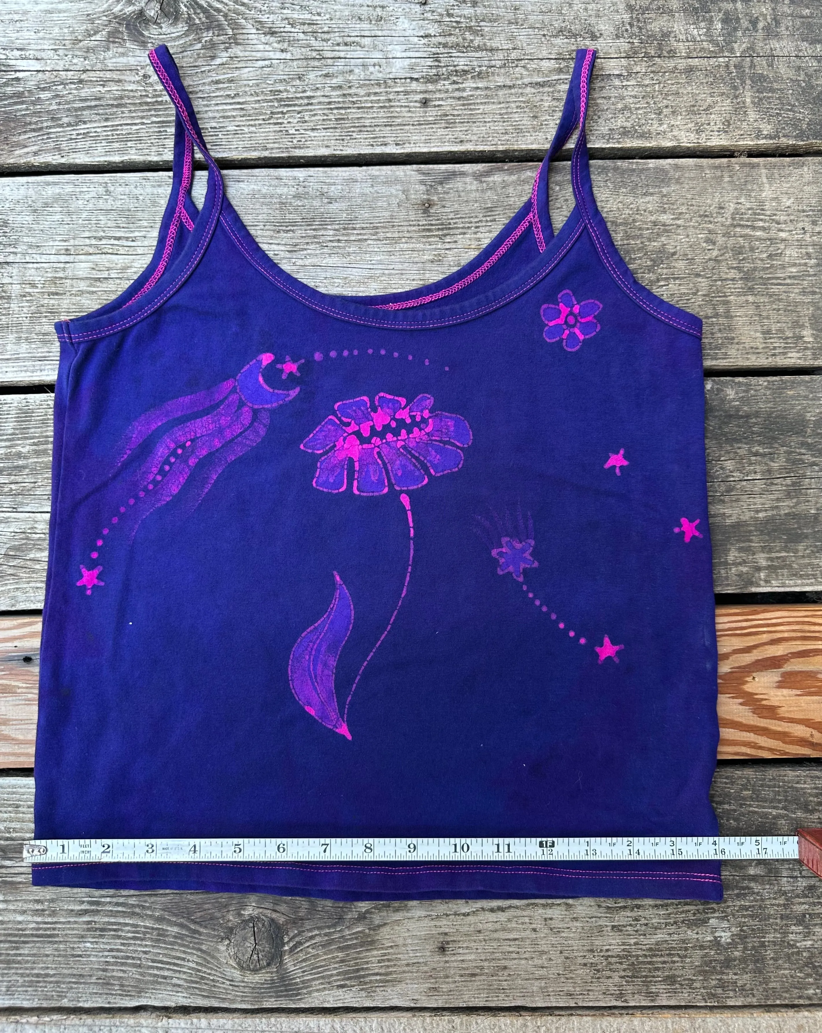 Flower Power Hand Painted Batikwalla Tank Top