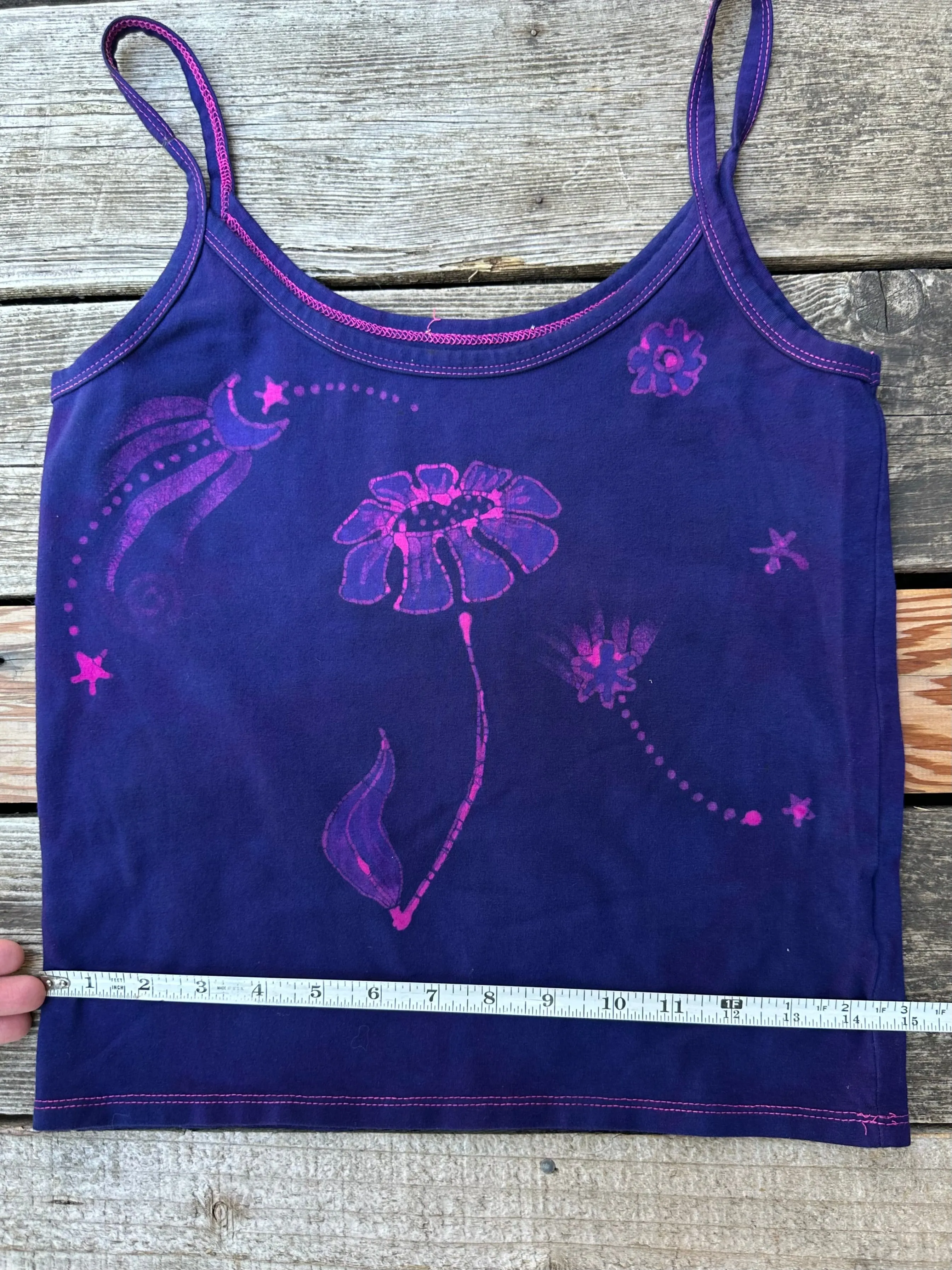 Flower Power Hand Painted Batikwalla Tank Top